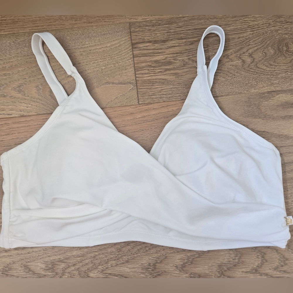La Vie En Rose White Bikini Top